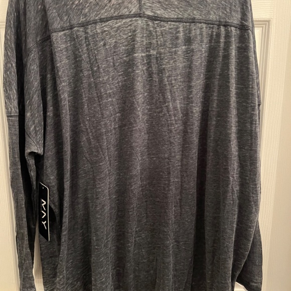 Marc New York Performance 1X NEW Long Sleeve Tunic Tee Black Gray - Picture 2 of 16